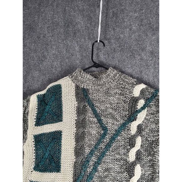 Vintage Sears Roebuck And Co Sweater Hand Knit Acrylic Pullover Winter Men Sz L - Picture 2 of 9